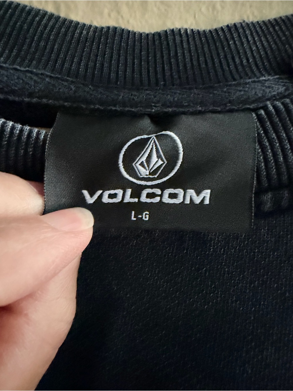 Volcom Black Graphic Crewneck Pullover with White Print - Picture 4 of 7